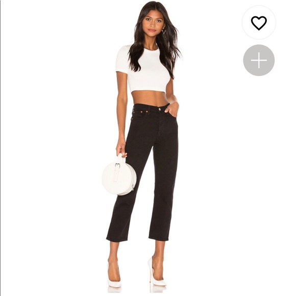 Levi's Wedgie Straight Black Jeans - Picture 5 of 9